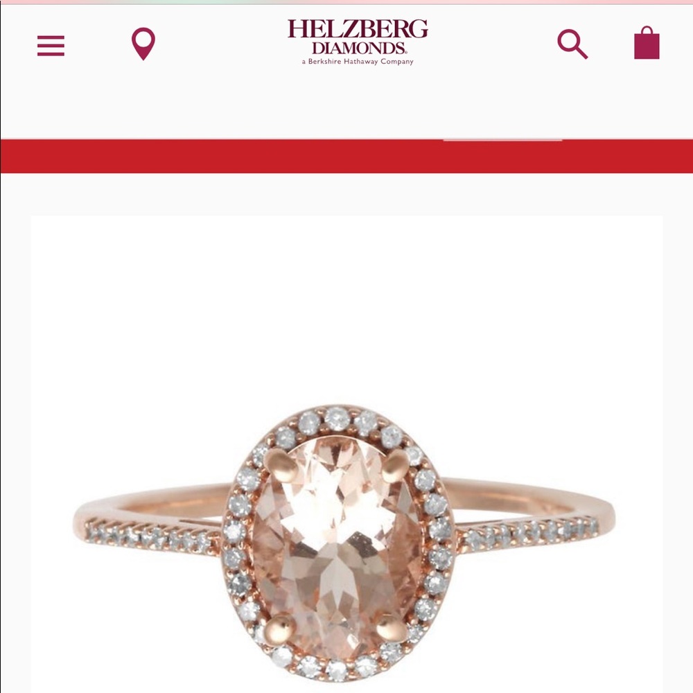 10k rose gold morganite and diamond ring